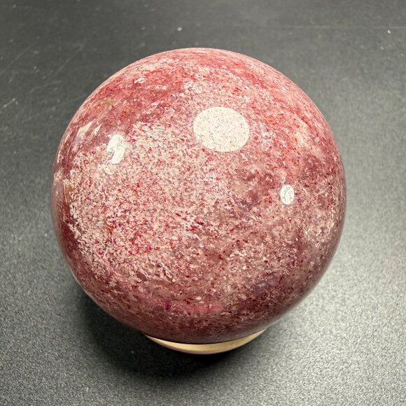 Natural Strawberry Quartz Sphere Stone Orb Healing Crystal 59.2mm 296g - Picture 3 of 7